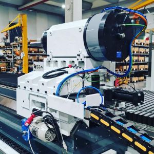 crankshaft grinder close up, indoors